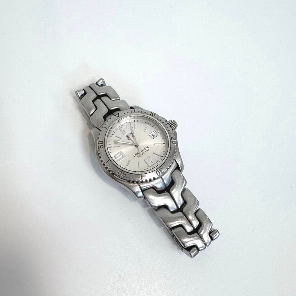 TAG HEUER Stainless Steel Link Watch White Dial Quartz Movement 38mm Bracelet - Picture 3 of 5